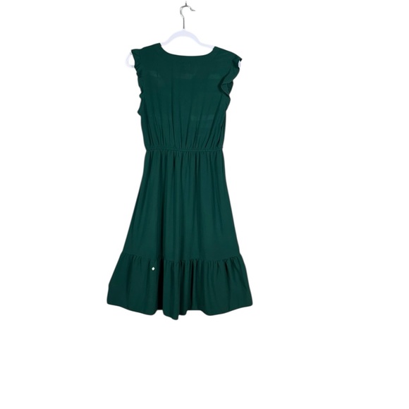 Old Navy Prairie Tiered Dress Size Medium Cottage Peasant Country Green Bohemian - Picture 3 of 7